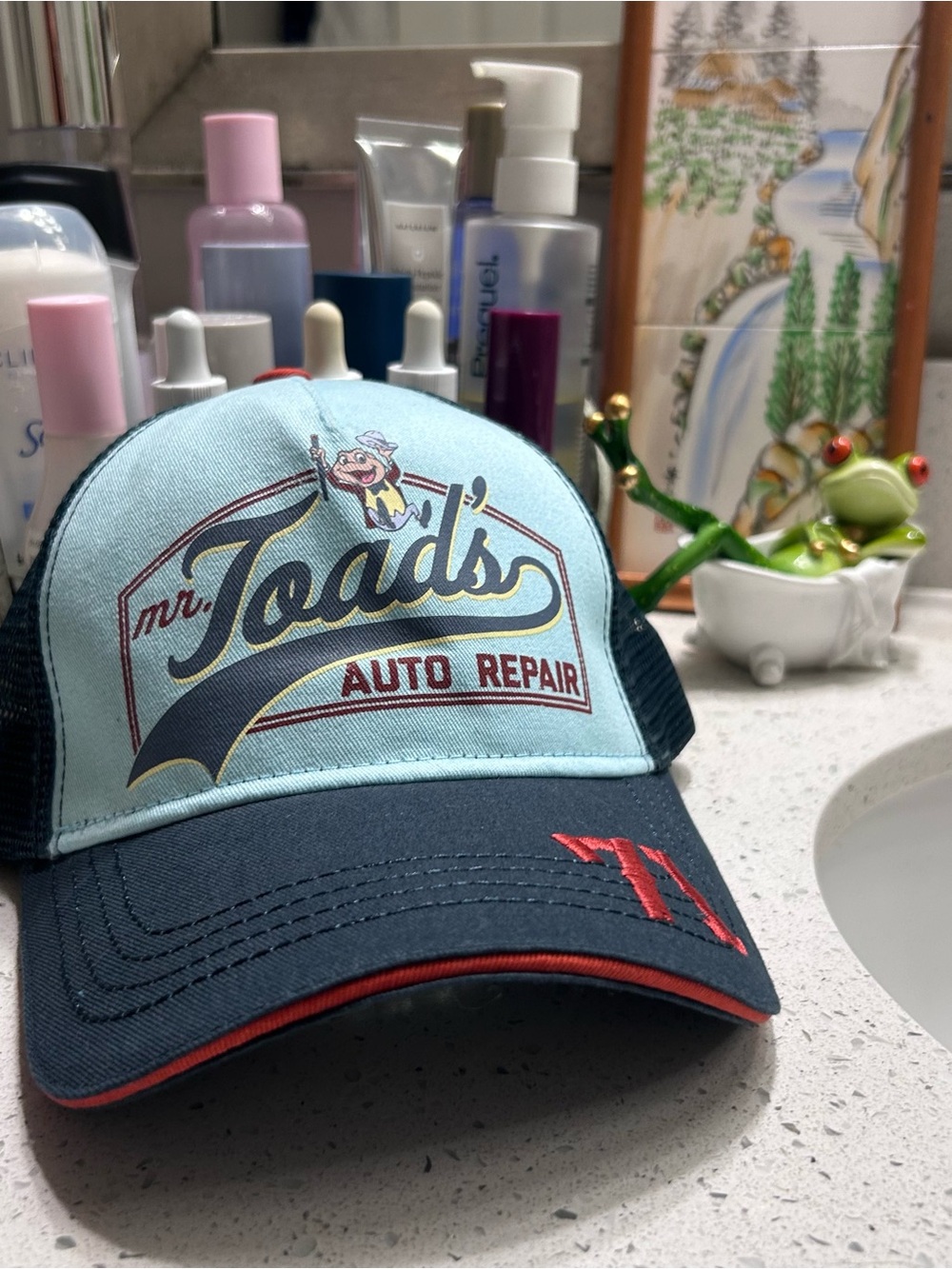 Disneyworld Mr. Toads Auto Repair trucker hat NWT